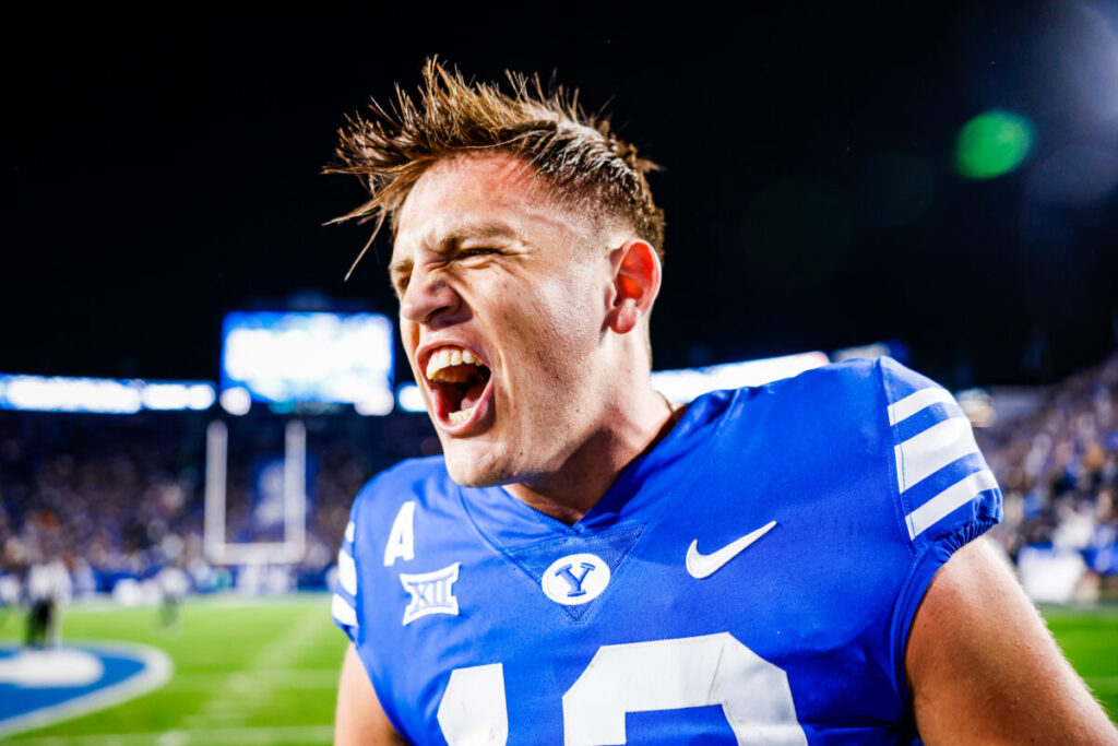 BYU quarterback Jake Retzlaff is facing a civil lawsuit accusing him of sexual assault, battery, and intentional infliction of emotional distress. Photo: BYU