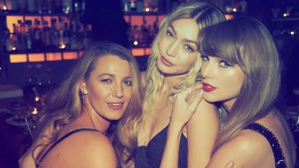 Blake Lively (L) and Taylor Swift (R), seen here with Gigi Hadid, have been close friends for years. Photo: Instagram/Taylor Swift