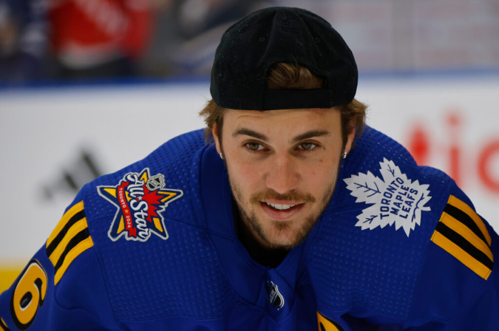 Did Justin Bieber Jinx the Leafs? Drake thinks so, as he blamed the pop star for the loss. Drake posted "Bieber curse…" on his Instagram Story. Photo: Getty