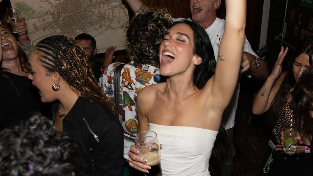 Dua Lipa celebrates five stadium sellouts with a wild Dublin party, stealing the show with a hilarious surprise performance
