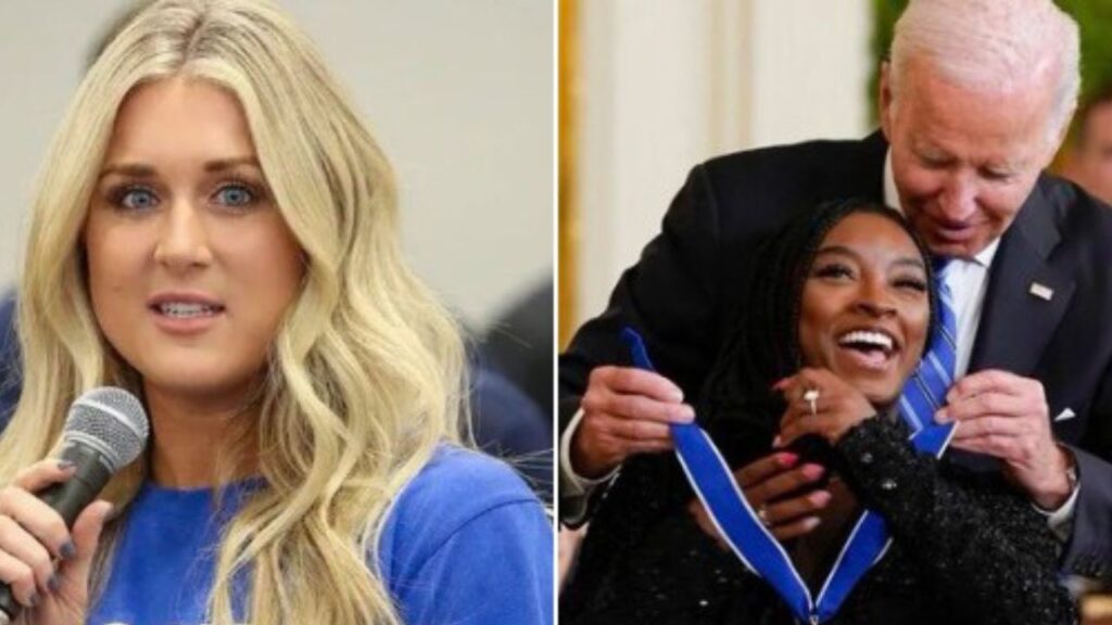 Simone Biles calls out Riley Gaines for using her trauma in the trans athlete debate, sparking heated reactions and widespread debate