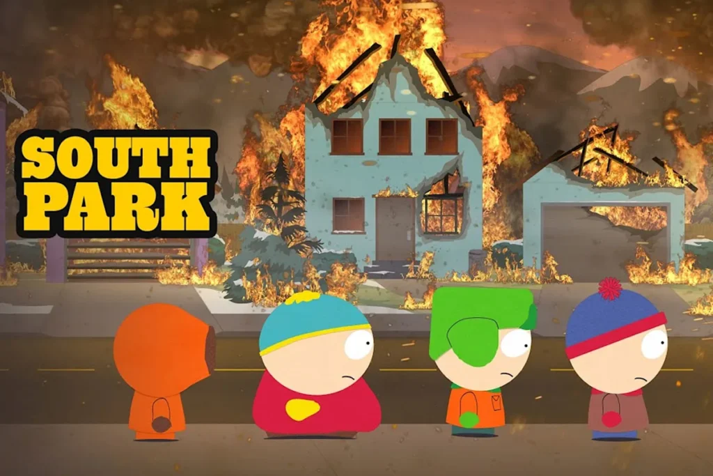 South Park wasted no time stirring controversy by showing U.S. President Donald Trump naked in bed with Satan. Photo: Comedy Central
