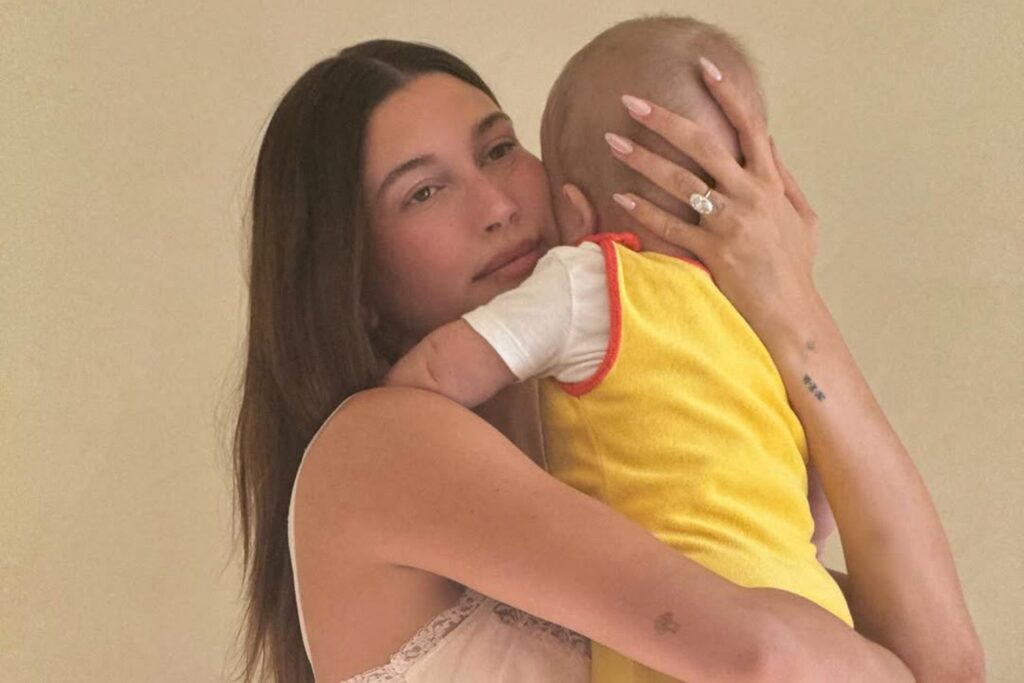 Hailey Bieber shared a photo of Jack Blues on Instagram, giving fans a peek at their summer as he approaches his big day. Photo: People